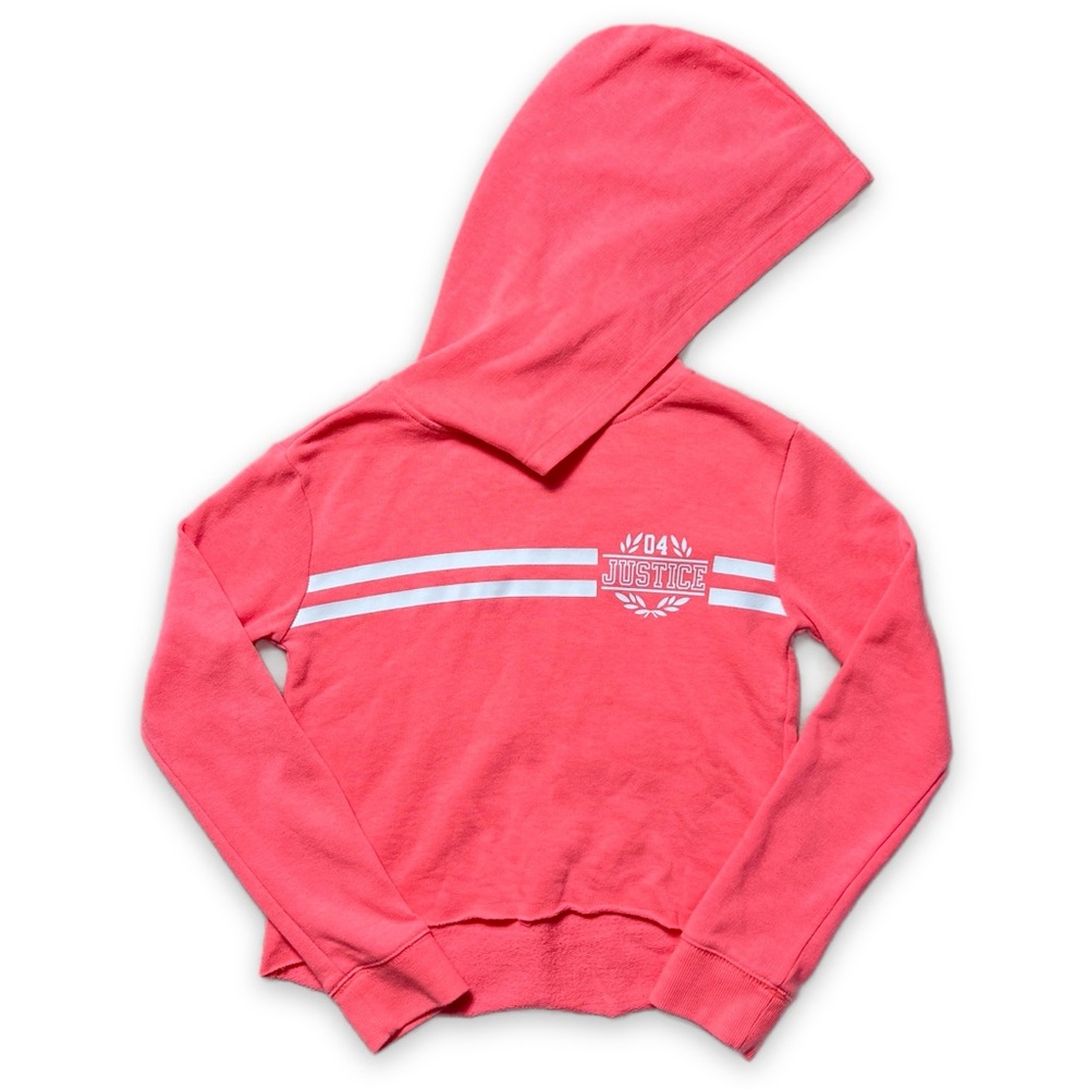 Justice Vibrant Pink Girls Hoodie | Size 7
